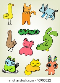 vector animal set