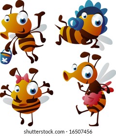 vector animal set 60: bees