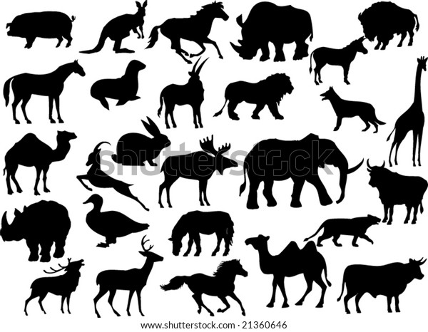 Vector Animal Shapes Stock Vector (Royalty Free) 21360646