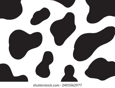 Vector - Animal skin, Cow texture, Animal vector print, Cow print pattern, Zoo pattern.