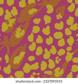 Vector Animal Skin Pattern. Leopard Dots Watercolor Repeat. Wildlife Fabric. Purple Summer Cheetah Dots. Vector Animal Leather Seamless Texture. Trendy Modern Print. Watercolor Tie Dye Paper.