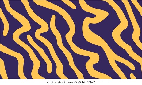 Vector animal skin print. Animalistic colorful vector texture background. Hand drawn. Seamless pattern with tiger stripes. Wallpaper. Zebra colorful seamless pattern.