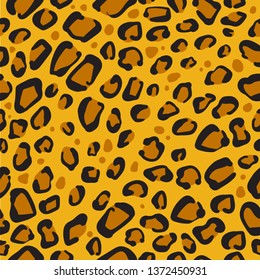 Vector animal skin print, repeat pattern with leopard skin print, vector illustration