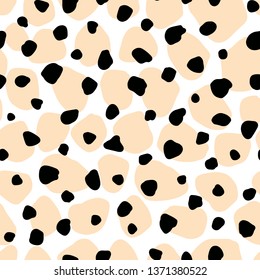 Vector animal skin texture print seamless pattern. Safari fashion abstract background. Colorful trendy textile, fabric, apparel design.