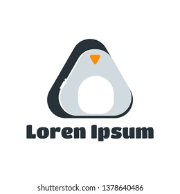 vector of animal squirrel hamster seal penguins with triangular shapes can be used as a logo