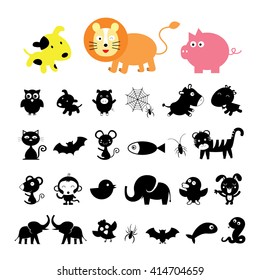 vector animal symbol on white background 