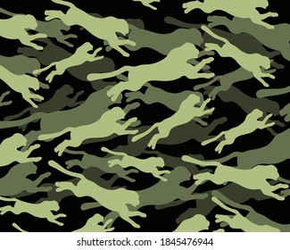 Patrón de camuflaje animalista vectorial. Fondo protector. Antecedentes festivos del Día del Defensor de la Patria