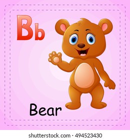 vector Animals alphabet: B is for Bear