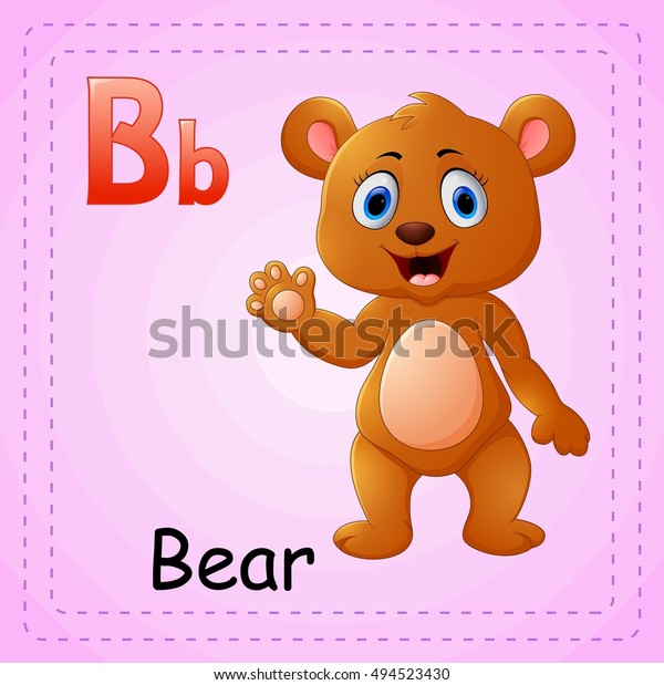 Vector Animals Alphabet B Bear Stock Vector (Royalty Free) 494523430 ...