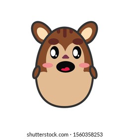 vector animals hamster in cartoon style. Cute animals on a white background.