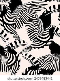 vector animals pattern illustration. wild animal outline safari vector