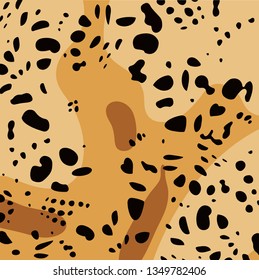 Vector animals print. Leopard pattern for textile, packaging, web page background