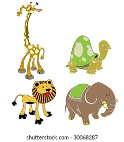 vector animals - safari set