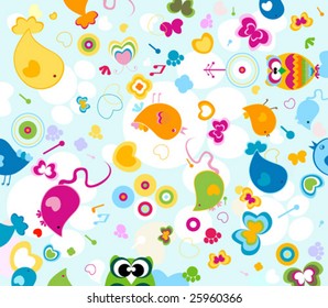 vector animals seamless pattern