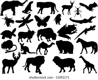 vector animals shapes