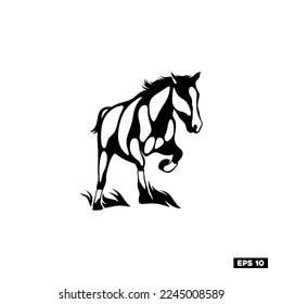 Vector animals silhouettes isolated on white. Livestock and poultry icons, Flat animal, 