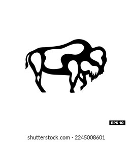Vector animals silhouettes isolated on white. Livestock and poultry icons, Flat animal, 