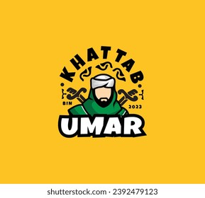 Vektoranimation von Muslimen Umar bin Khattab