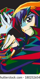 Vector Anime Character Style In Pop Art Illustration 