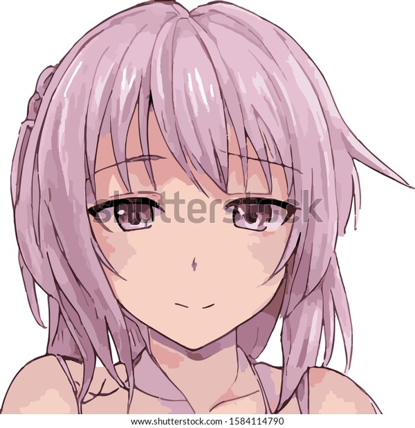 Vector Anime Characters Anime Girl Japanese Stock Vector Royalty Free
