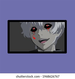 Vector anime design graphic illustration