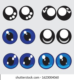 Vector Anime Eyes Pack Illustiration Stock Vector (royalty Free 