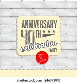 Vector anniversary banner