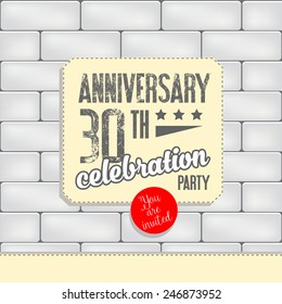 Vector anniversary banner
