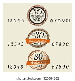vector anniversary beautiful  label