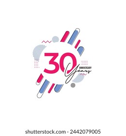 Vector Celebración de aniversario Números de año 