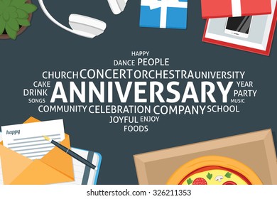 vector anniversary concept,template