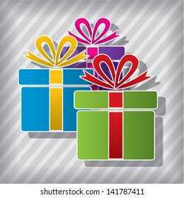 vector anniversary gift boxes symbol