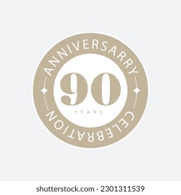 Vector anniversary logo design template