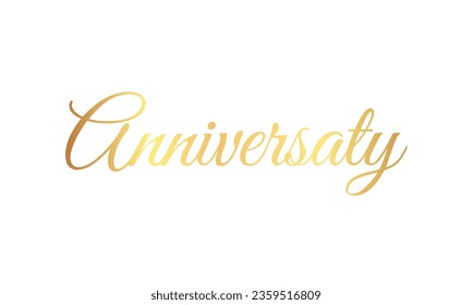 Vector anniversary wording typography style vector.