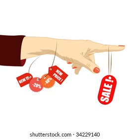 vector announcement about sale