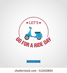Vector of annual celebration of Go for a Ride Day. Vector Illustration