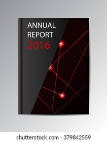Vector annual report 2016. Book isolated over background.