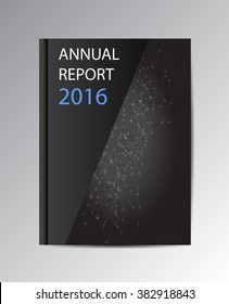 Vector annual report 2016. Book isolated over background.