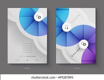 Plantilla de diseño de la portada del folleto, el folleto, el folleto o el informe anual del vector. Diseño moderno de diseño sencillo y colorido. 