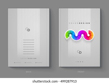 Informe anual de vectores, folleto, folleto o plantilla de diseño de portada de folletos. Diseño moderno de diseño sencillo y colorido. 