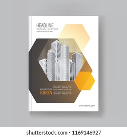 Vector annual report Business brochure flyer pamphlet design layout, company profile, magazine, poster, book & booklet cover in A4 size
