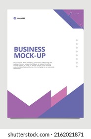 Vector annual report cover template decorated by cool and futuristic gradient-colored stripes. Suitable for company, business, government, and organization.
