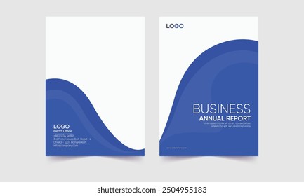 Informe anual del Vector cubre el diseño de la Plantilla. Informe anual del diseño de la cubierta del Vector