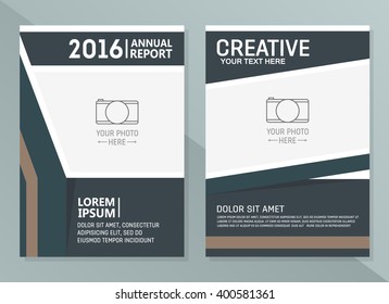 Vector annual report design templates.  
