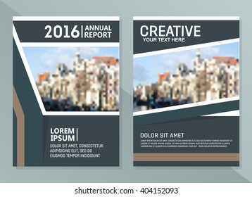 Vector annual report design templates.  