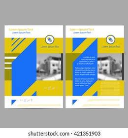 Vector Annual Report Leaflet Brochure  Template 