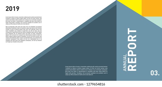 Vector  Annual Report and Presentation Layout Design Template for Business and Finance.