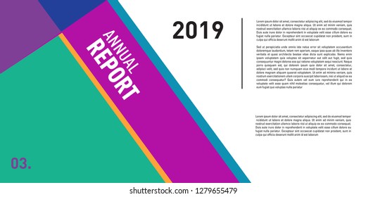 Vector  Annual Report and Presentation Layout Design Template for Business and Finance.