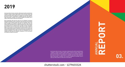 Vector  Annual Report and Presentation Layout Design Template for Business and Finance.