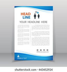 Vector of annual report template.